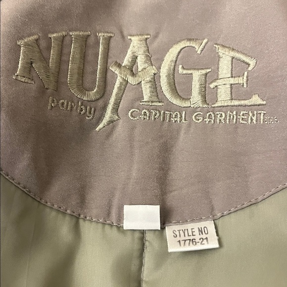 Nuage Long Parka Coat Fox Sage Sz 10 - Picture 6 of 9